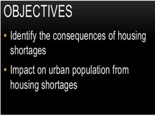 Sec 2 Geography Consequences of Housing Shortage