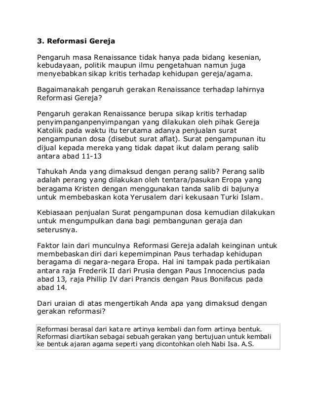 Soal Sejarah Tentang Reformasi Beserta Jawaban Plihan