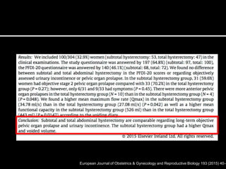 European Journal of Obstetrics & Gynecology and Reproductive Biology 193 (2015) 40–
 