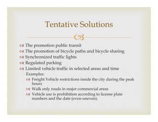 Traffic and Transportation problems | PDF
