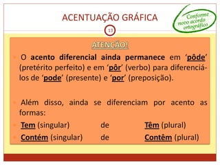 ACENTUAÇÃO GRÁFICA
13
 