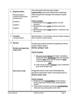 Contoh Kata Tugas Menjawab Sejarah Spm