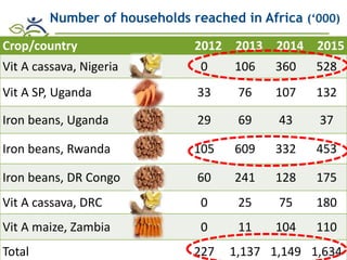 Role of Biofortification as Part of a More Diverse Diet in Africa: Progress, Challenges and Opportunities