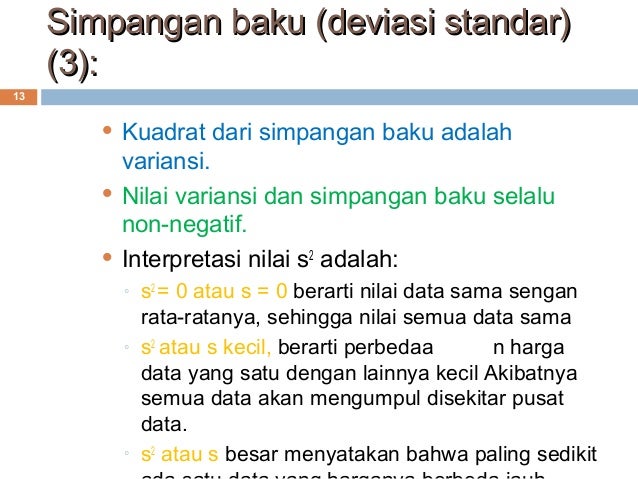 Ukuran Penyebaran Data Standar Deviasi - G Soalan