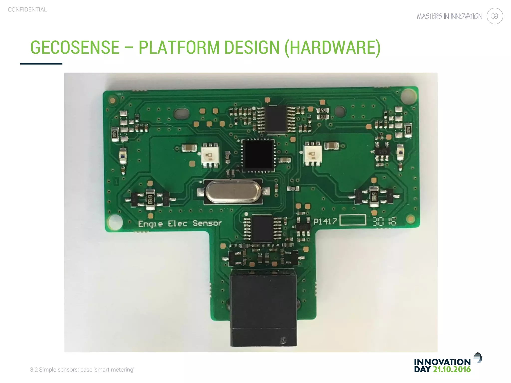 3.2 Simple sensors: case ‘smart metering’
CONFIDENTIAL
39
GECOSENSE – PLATFORM DESIGN (HARDWARE)
 