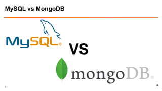 2
MySQL vs MongoDB
VS
 