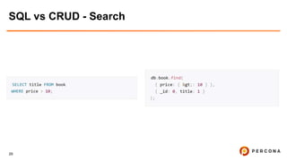 29
SQL vs CRUD - Search
 