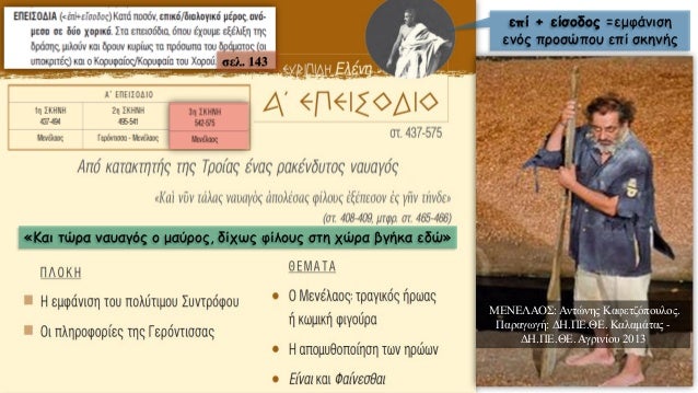 Â«ÎšÎ±Î¹ Ï„ÏŽÏÎ± Î½Î±Ï…Î±Î³ÏŒÏ‚ Î¿ Î¼Î±ÏÏÎ¿Ï‚, Î´Î¯Ï‡Ï‰Ï‚ Ï†Î¯Î»Î¿Ï…Ï‚ ÏƒÏ„Î· Ï‡ÏŽÏÎ± Î²Î³Î®ÎºÎ± ÎµÎ´ÏŽÂ»
ÎµÏ€Î¯ + ÎµÎ¯ÏƒÎ¿Î´Î¿Ï‚ =ÎµÎ¼Ï†Î¬Î½Î¹ÏƒÎ·
ÎµÎ½ÏŒÏ‚ Ï€ÏÎ¿ÏƒÏŽÏ€Î¿Ï… ÎµÏ€Î¯ ÏƒÎºÎ·Î½Î®Ï‚
ÏƒÎµÎ». 143
ÎœÎ•Î...