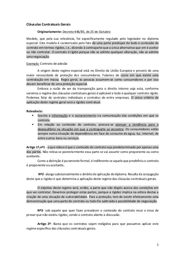 CLAUSULAS CONTRATUAIS GERAIS PDF DOWNLOAD CLAUSULAS CONTRATUAIS GERAIS PDF DOWNLOAD