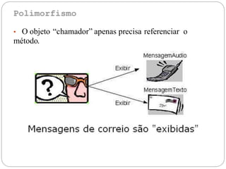 • O objeto “chamador” apenas precisa referenciar o
método.
 