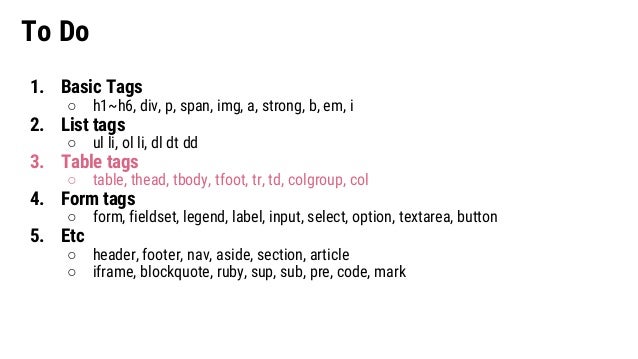 [Basic HTML/CSS] 3. html - table tags