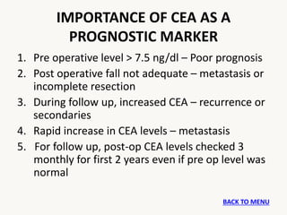 INVESTIGATIONS OF RIGHT COLONIC CANCER | PPTX