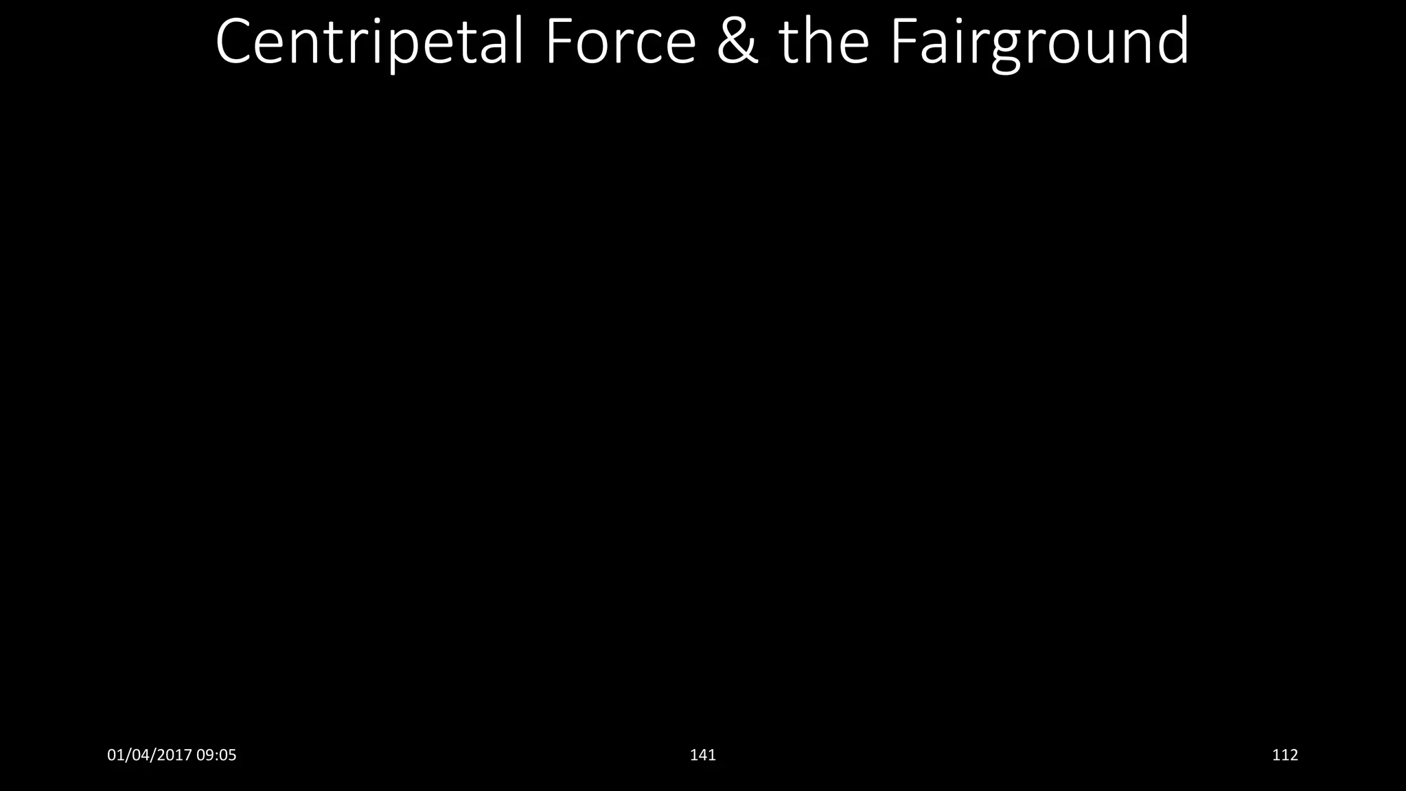 Centripetal Force & the Fairground
01/04/2017 09:05 141 112
 
