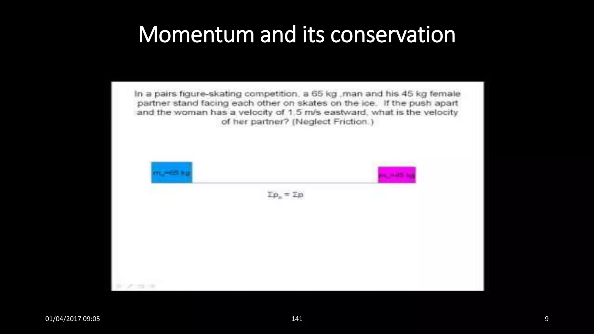 Momentum and its conservation
01/04/2017 09:05 141 9
 