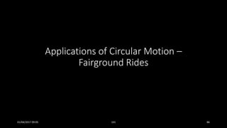 Applications of Circular Motion –
Fairground Rides
01/04/2017 09:05 141 86
 