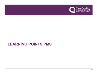 LEARNING POINTS PMS
11
 