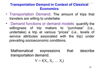 An Intro to estimating travel demand | PPT