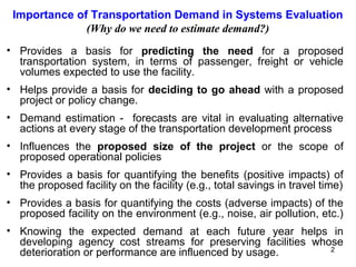 An Intro to estimating travel demand | PPT