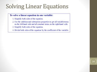 Solving Linear Equations
14
 
