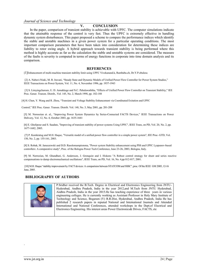 3.application of upfc in multi machine system for transient stability improvement