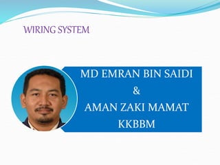 WIRING SYSTEM
MD EMRAN BIN SAIDI
&
AMAN ZAKI MAMAT
KKBBM
 