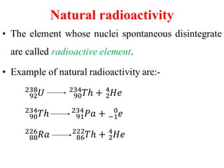 Natural radioactivity
 