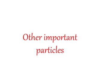 Other important
particles
 