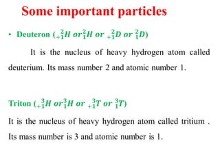 Some important particles
 