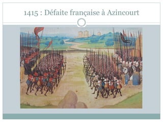 1415 : Défaite française à Azincourt
 