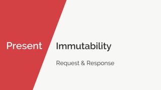 Present Immutability
Request & Response
 