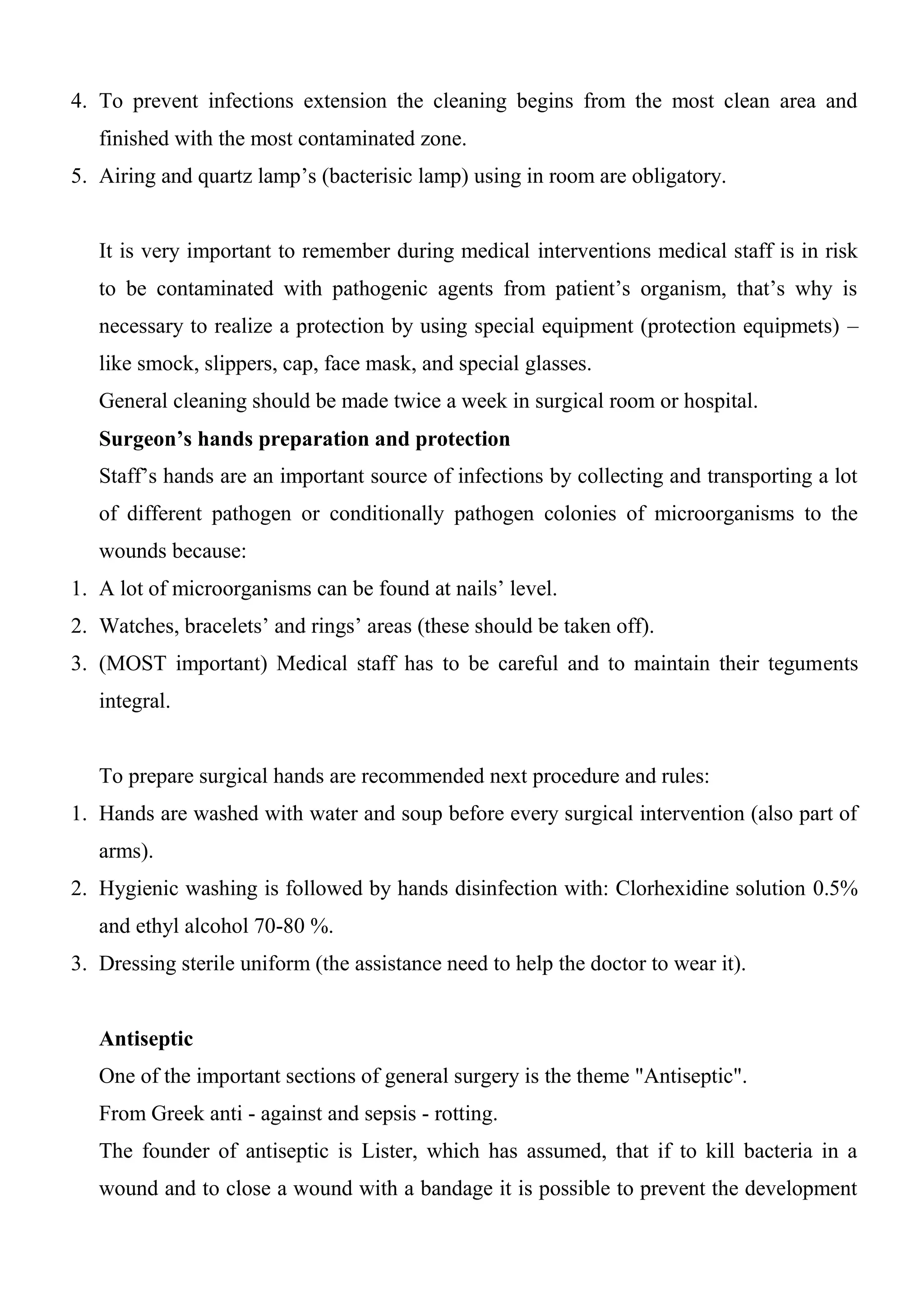 Aseptic & Antiseptics in Surgery | PDF