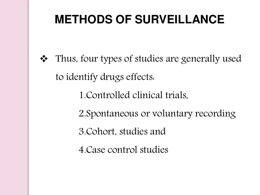 post marketing surveillance methods