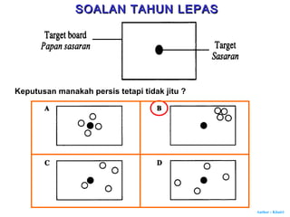 Author : Khairi
Keputusan manakah persis tetapi tidak jitu ?
SOALAN TAHUN LEPASSOALAN TAHUN LEPAS
 