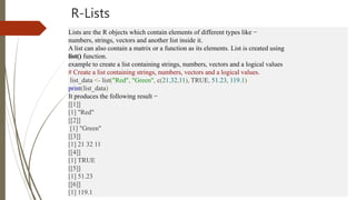 3. R- list and data frame | PPTX