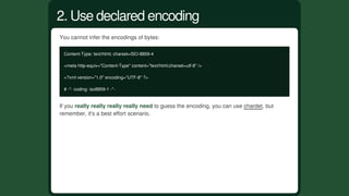 encode	and	decode	accepts	a	second	arguments	for	error	handling.	By	default	it	is	set	on
strict,	which	means	crash
x	=	u'a...
