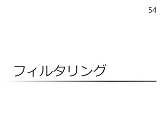フィルタリング
54
 