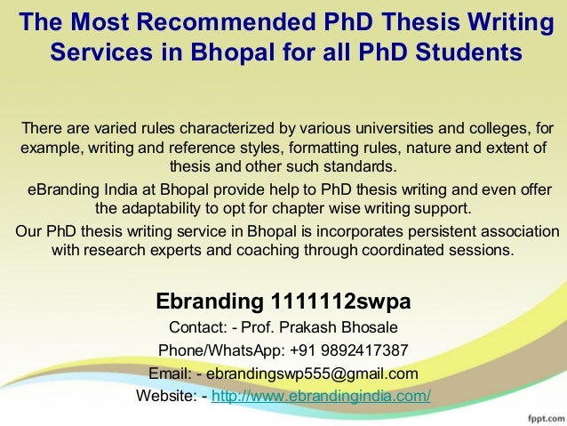 thesis writing in bhopal