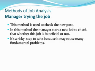 Job Method Job analysis | PPTX