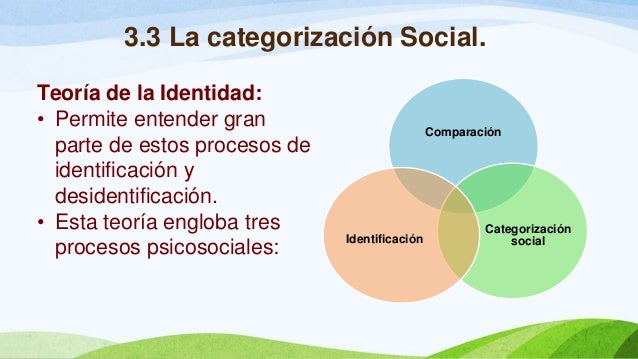 Teoria de la categorizacion social_teorias