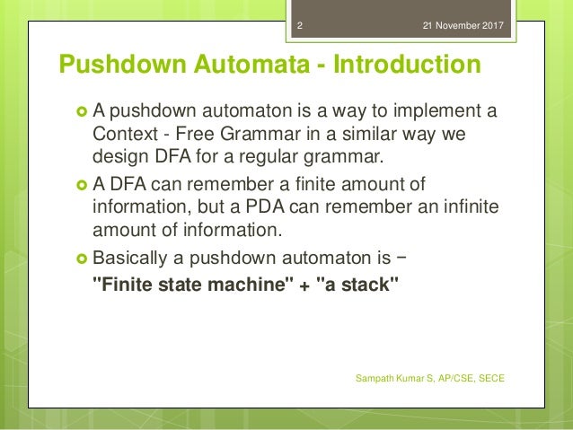 3.1,2,3 pushdown automata definition, moves & id