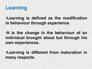Definition of learning | PPT