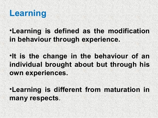 Definition of learning