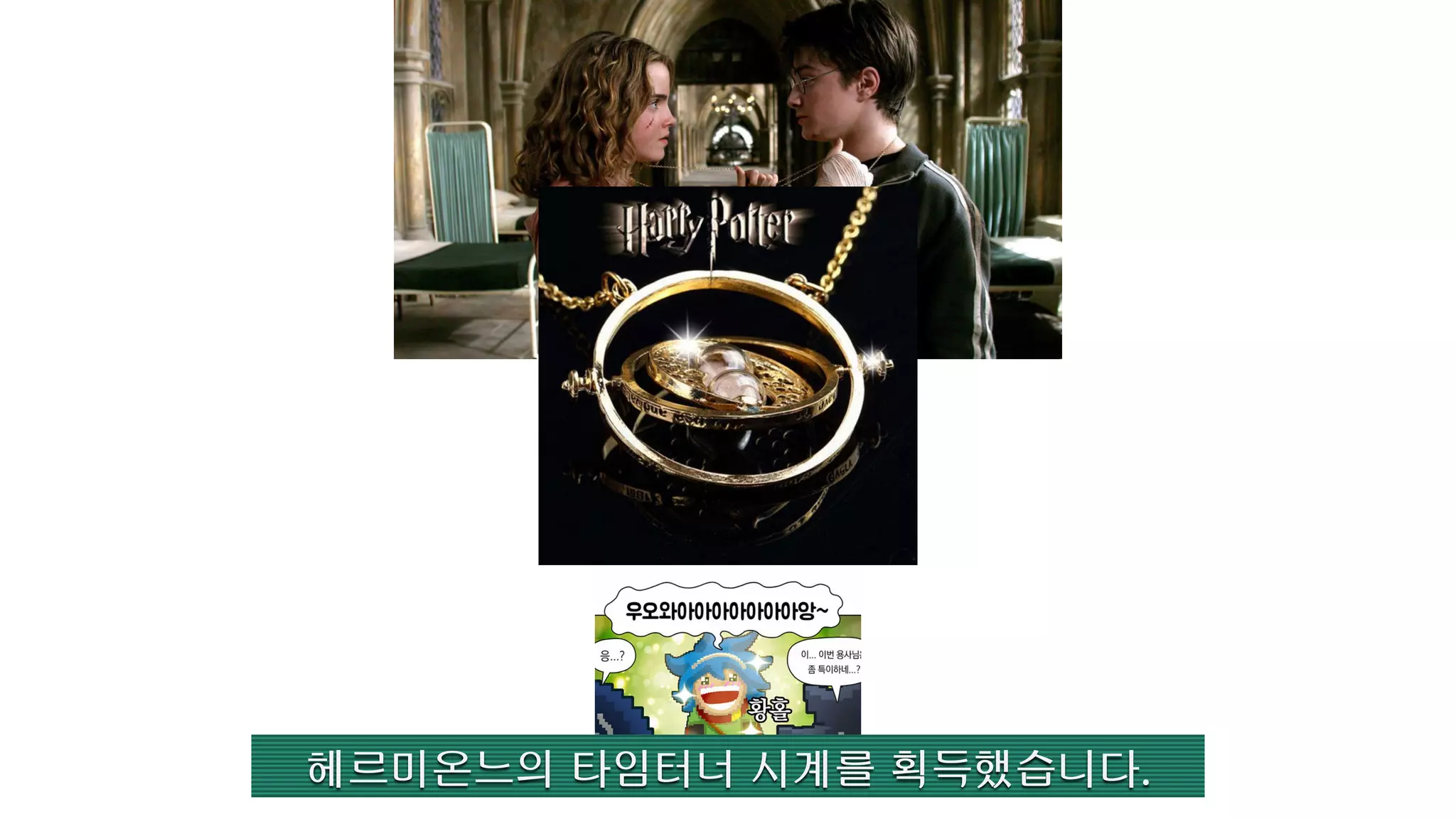 헤르미온느의 타임터너 시계를 획득했습니다.
 