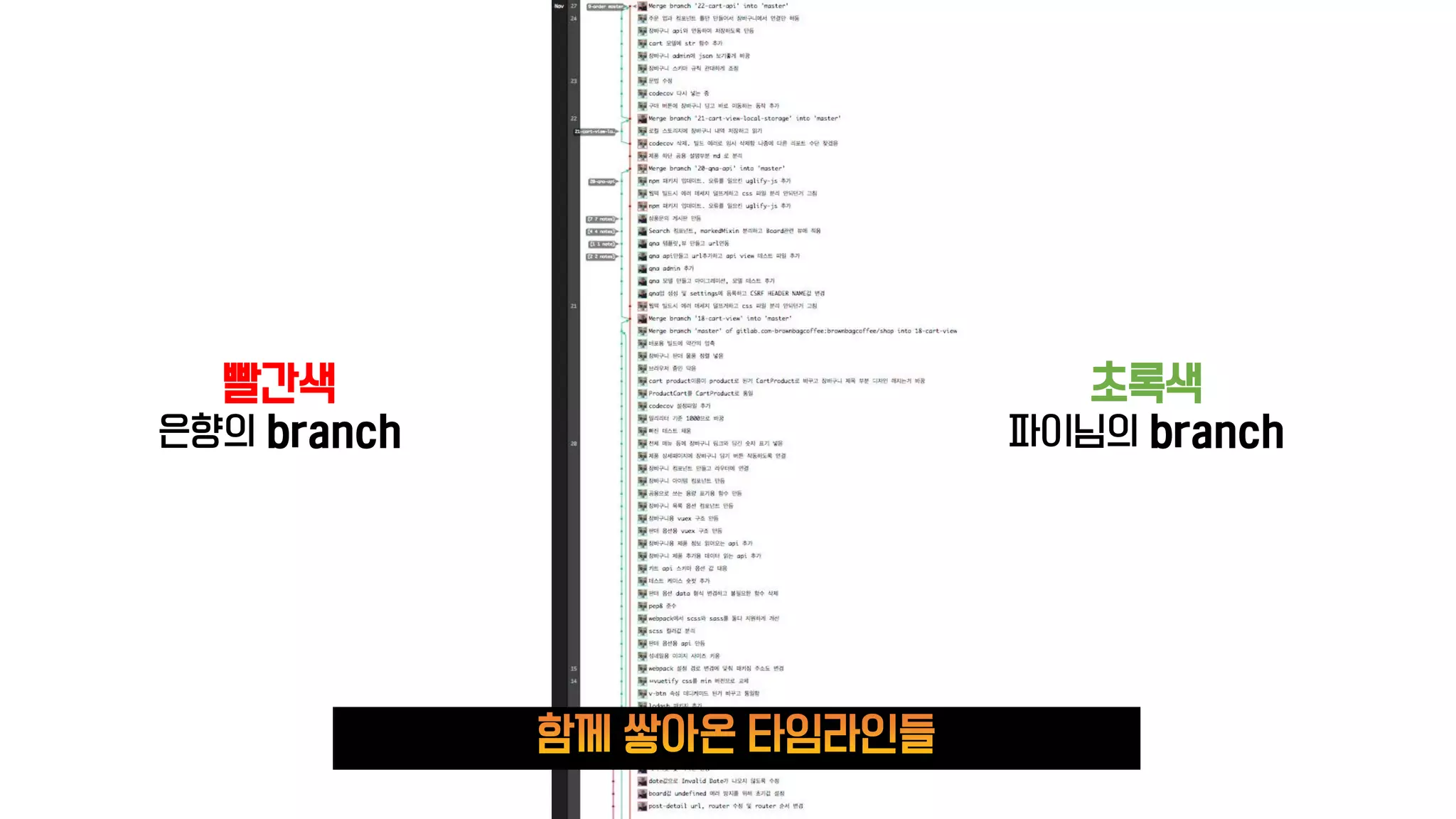 빨간색
은향의 branch
초록색
파이님의 branch
 