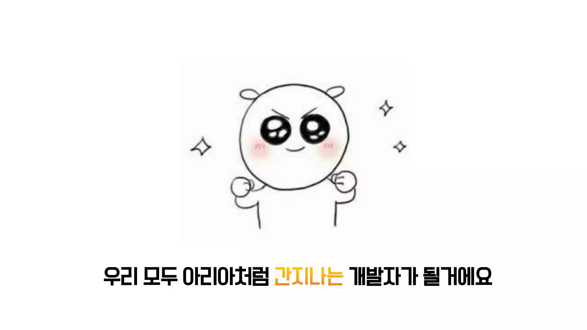 우리 모두 아리아처럼 개발자가 될거에요
 