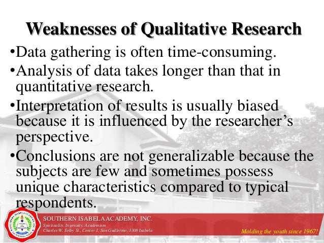 strengths and weaknesses of qualitative research ppt