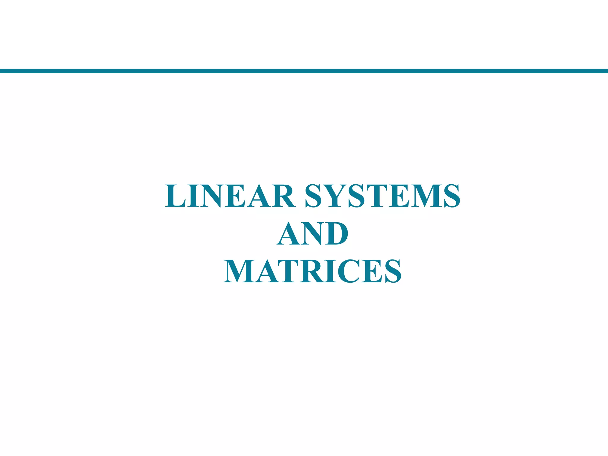 Chapter 3 linear systems and matrices part 2 slides ppt