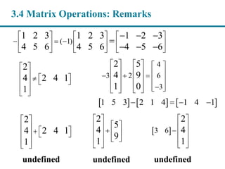 Chapter 3: Linear Systems and Matrices - Part 2/Slides | PDF