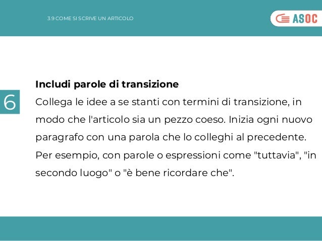 3 9 Come Si Scrive Un Articolo
