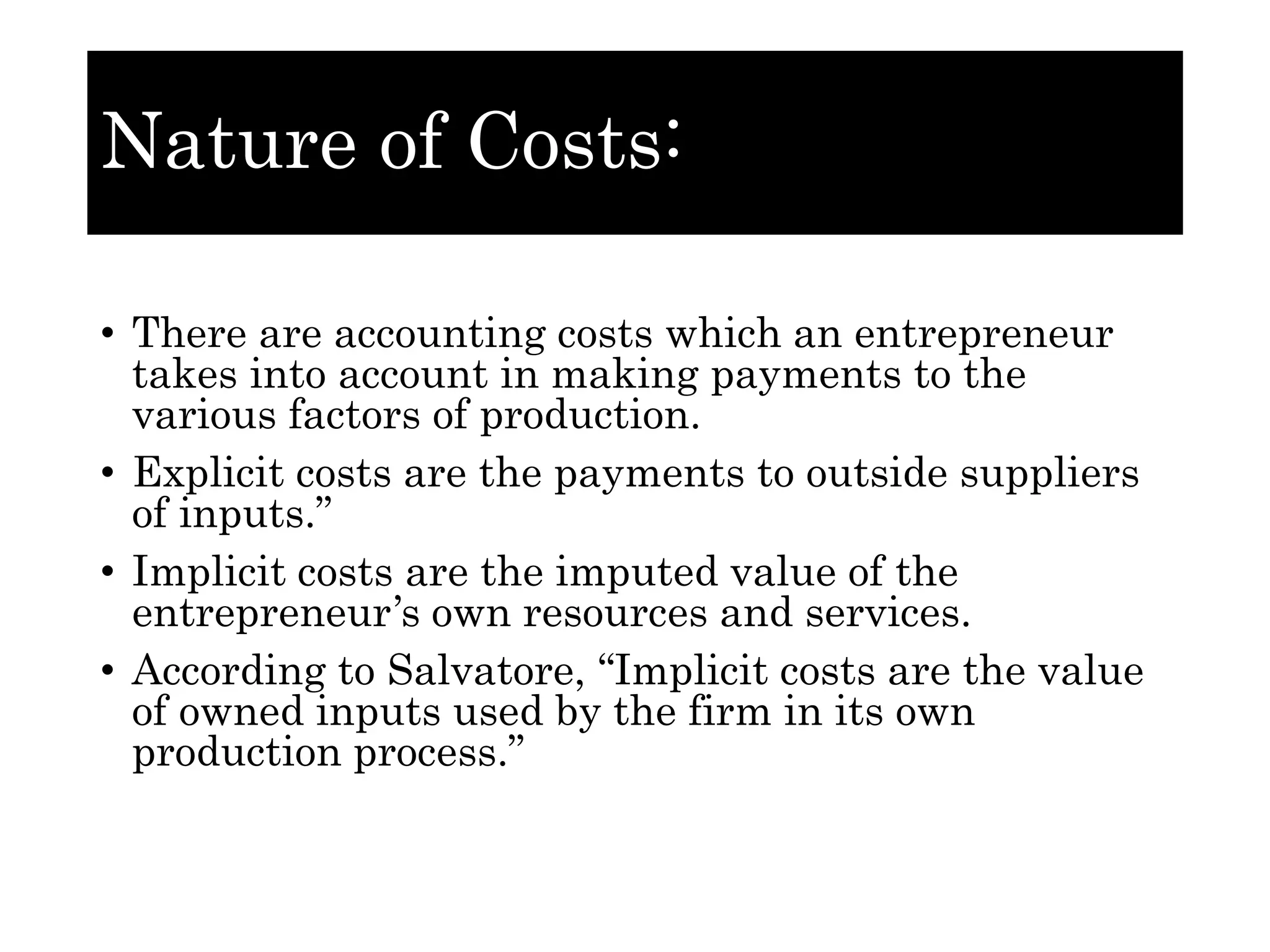 Nature of Costs | PPTX
